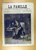 Original Old Antique Print 1884 Painting Convoitise Leleu French Fine Art 19th