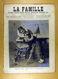 Original Old Antique Print 1884 Painting Premier Notion Peel French Fine Art