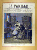 Original Old Antique Print 1884 Painting Confidences Pabst French Fine Art 19th
