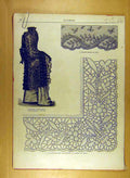 Original Old Antique Print Ref.200 1884 Ladies Fashion Dress Hat Corsage French