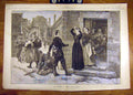 Original Old Antique Print 1885 Palliere La-Cocarde Sier Lady French Victorian