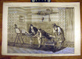 Original Old Antique Print 1885 Huvsmans Lesson Child En-Defaut French 19th