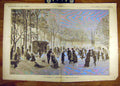 Old Antique Print 1885 Florence Ice-Skating Patinage Saint-Mande French 19th