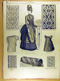 Original Old Antique Print 1885 Ladies Fashion Lace Children Chemise French