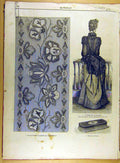 Old Antique Print 1885 Brush Lace Sewing Fashion Child Embroidery French 19th