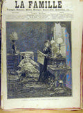 Original Old Antique Print 1885 Vianelli -Lady Woman News Aieule French 19th