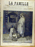 Original Old Antique Print 1885 Monge Caf∆? Maure Blidah French Fine Art 19th