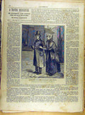 Original Old Antique Print 1885 Hyacinthe Lenette Heritage French 19th
