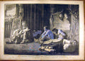 Original Old Antique Print Painting Vainqueurs D'Hier Episode Guerre Gaules