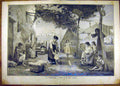 Original Old Antique Print Painting Tarentelle Girardet Fine Art French