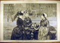 Old Antique Print Painting Marchande Fleurs Schryver Salon 1886 Fine Art 19th