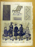 Old Antique Print *0011 Ladies Fashion Dress Corsage Hat French Costume
