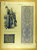 Old Antique Print Ref.256 Ladies Fashion French Toilette Fabric Dress Hat