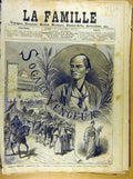 Original Old Antique Print Painting French 1886 Art Soga Vengeur Picard 19th