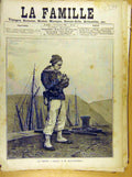 Original Old Antique Print Painting French 1886 Art La Soupe Bellecour Victorian