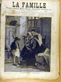 Original Old Antique Print Painting French 1886 Art Culotte Dechiree Igler 19th