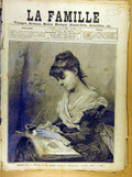 Original Old Antique Print Painting French Fine Art Primevere Jourdaine