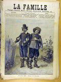 Original Old Antique Print Painting French Fine Art Les Deux Amis Cossman