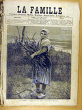 Original Old Antique Print Painting French Fine Art Fourmi Brion Girl