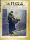 Original Old Antique Print Painting Criquette Adan Girl Flower Seller Fine Art
