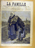 Original Old Antique Print Painting Baton Viellesse Hayon Salon 1885 French 19th