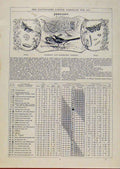 Old Antique Print London Almanack January 1891 Farmers Gardeners Friends 19th