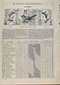 Old Antique Print London Almanack October 1891 Farmers Gardeners Friends 19th
