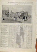 Original Old Antique Print Hatfield Marquis Salisbury 1893 July Events Diary