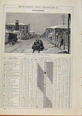Old Antique Print High Street Yeniseisk Siberia 1893 December Event Diary 19th