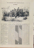 Original Old Antique Print London Almanack 1894 October Aldworth House Sussexs