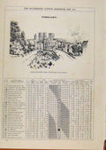 Original Old Antique Print London Almanack February 1895 York Minster City Walls