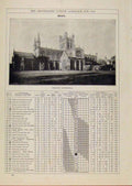 Original Old Antique Print London Almanack 1895 May Chester Cathedral Victorian