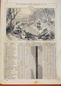 Original Old Antique Print London Almanack 1878 April Primro E Gathering 19th