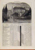 Old Antique Print London Almanack November Milton Dictationg Paradise Lo