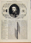 Original Old Antique Print 1868 LeopKing Belgians October Events Diary Victorian
