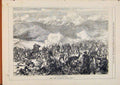 Original Old Antique Print London Almanack 1878 Battle Plevna 19th