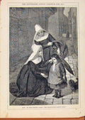 Original Old Antique Print London Almanack 1879 Lost Little Girl By Osborn 19th