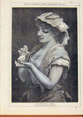 Original Old Antique Print London Almanack 1879 Orphan By Parker 19th