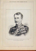 Old Antique Print London Almanack Lieutenant General Garnet Wolseley 1883 19th