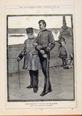 Old Antique Print London Almanack After Review Waterloo Tel El Kebir 1884 19th