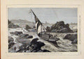 Original Old Antique Print London Almanack Cataract Ambigole On Nile 1885 19th