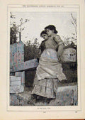 Original Old Antique Print London Almanack At The Lock Toil 1887 19th