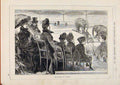 Original Old Antique Print London Almanack Queen At Olympia 1889 19th