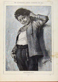 Original Old Antique Print London Almanack Grandfathers Watch Young Boy 1890