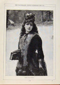 Original Old Antique Print London Almanack Ready For Church 1891 19th