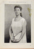 Old Antique Print London Almanack Miss Eames American Prima Donna Juliet