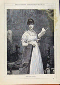 Original Old Antique Print London Almanack News From Abroad 1892 19th