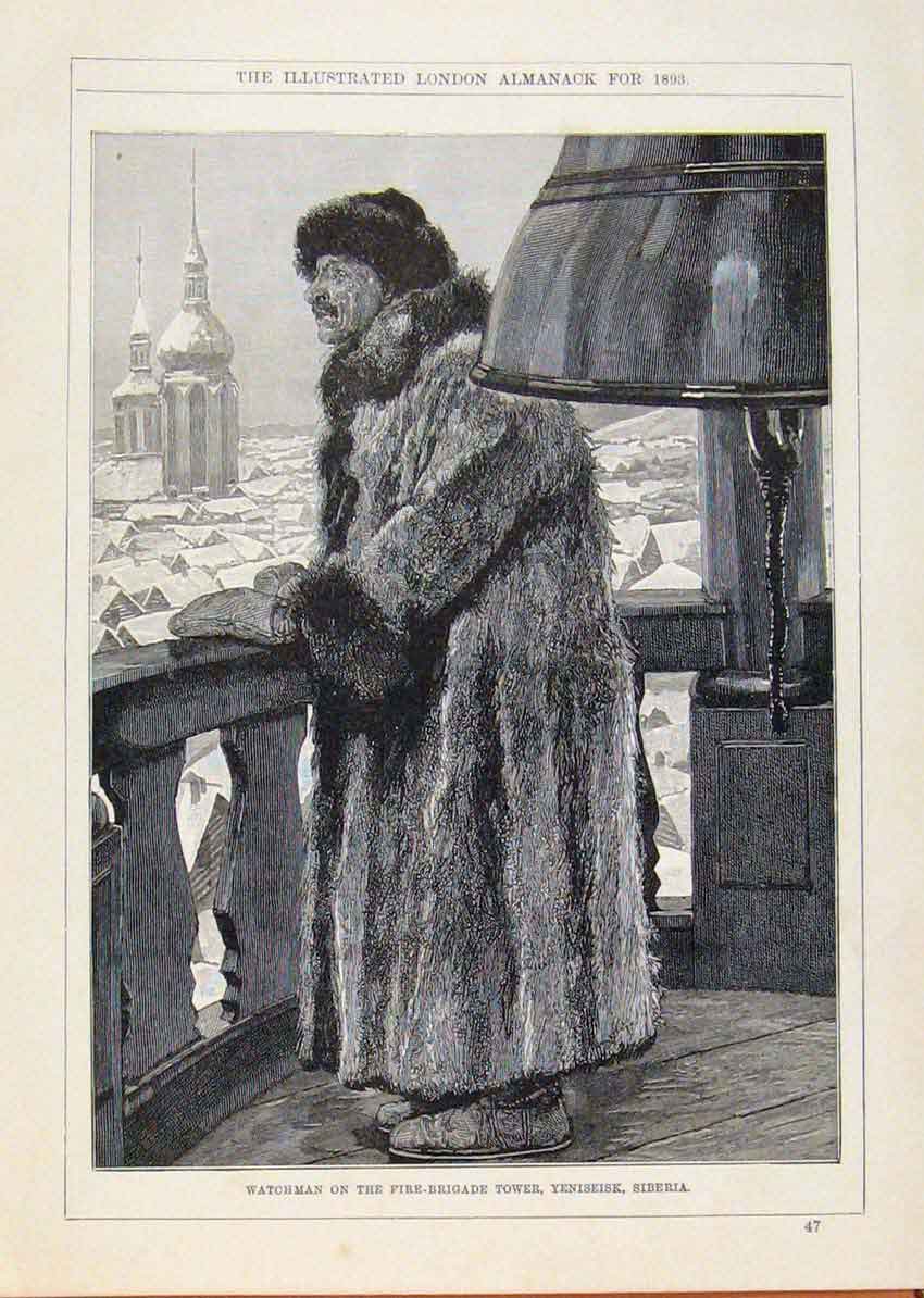 Original Old Antique Print London Almanack Quakers Wooing 1893 19th