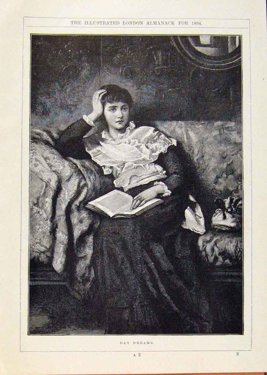 Original Old Antique Print London Almanack Watchman Fire Birgade Tower Siberia