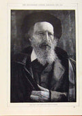 Original Old Antique Print London Almanack Late Lord Tennyson Poet Laureate